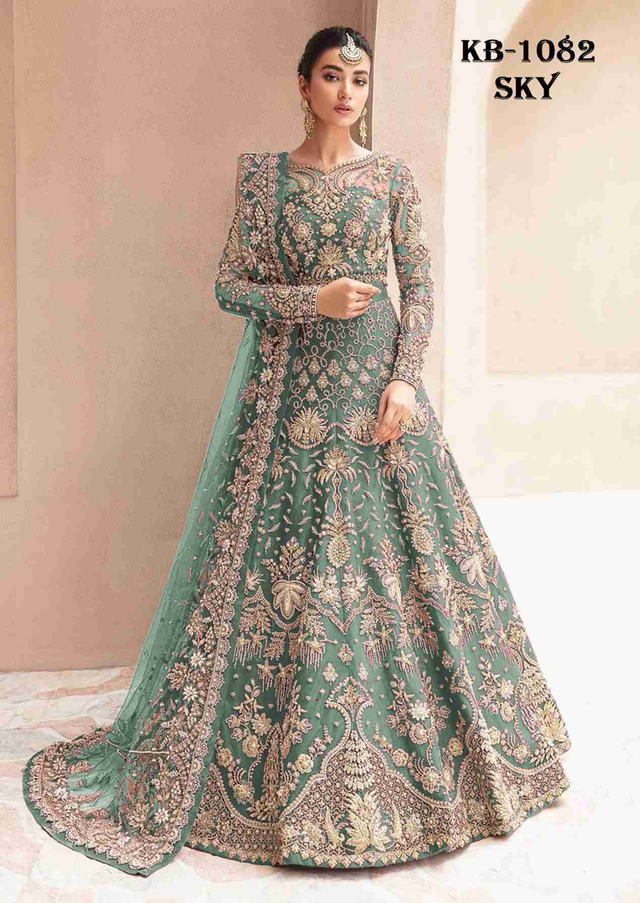 Heavy net Beautiful Embroidery work fancy dori  work & stone work Suit