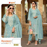 ORGANZA EMBROIDERED WITH HAND WORK SUIT