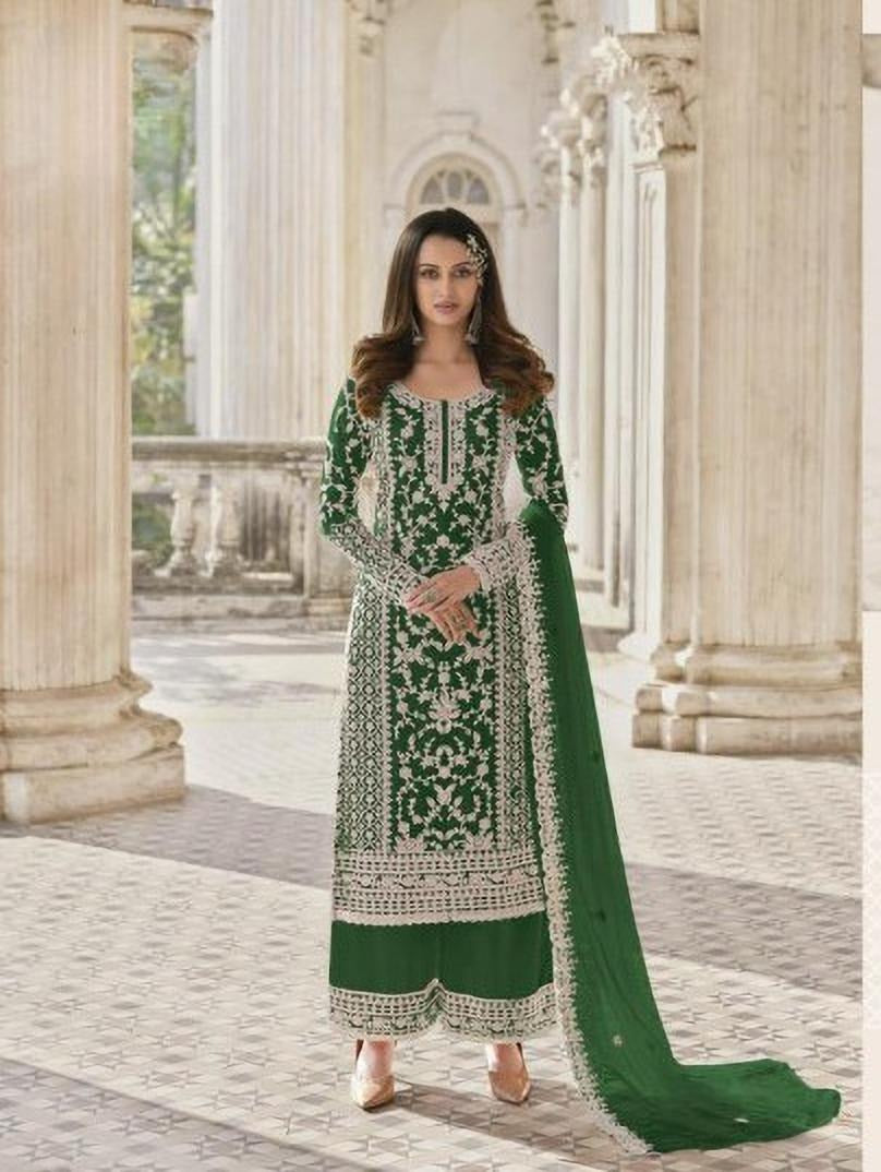 Heavy Butterfly Net with Embroidery & Coding Work Suit