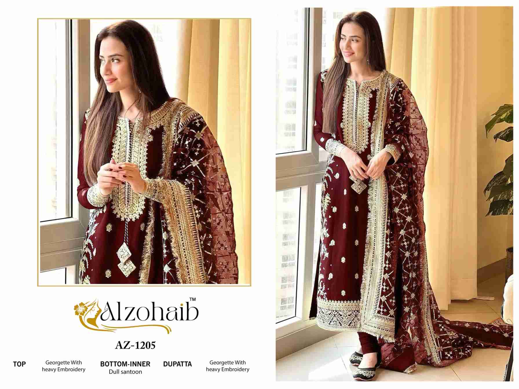 Georgette Embroidery Work Suit