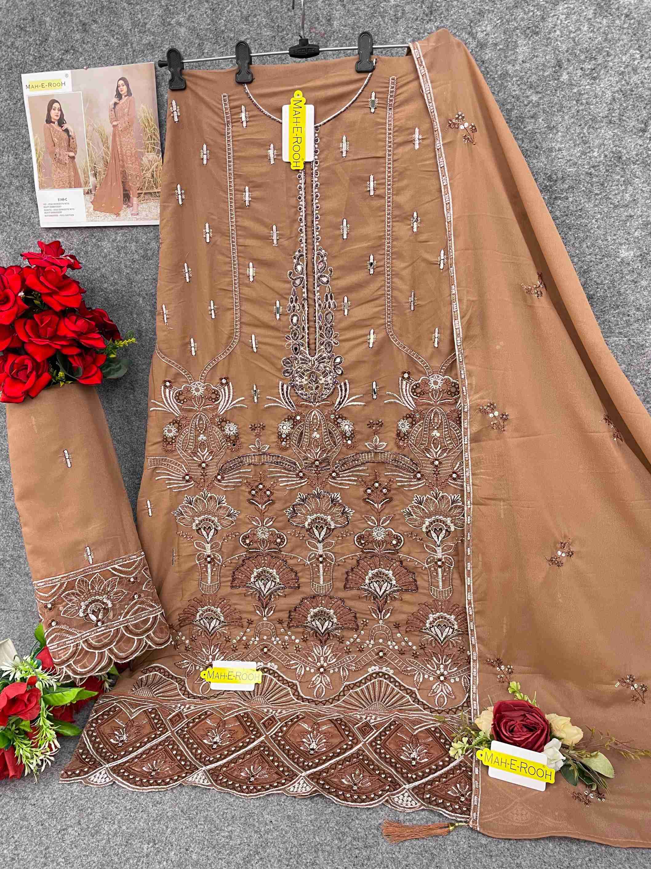 STAR GEORGETTE WITH EMBROIDERY WORK SUIT