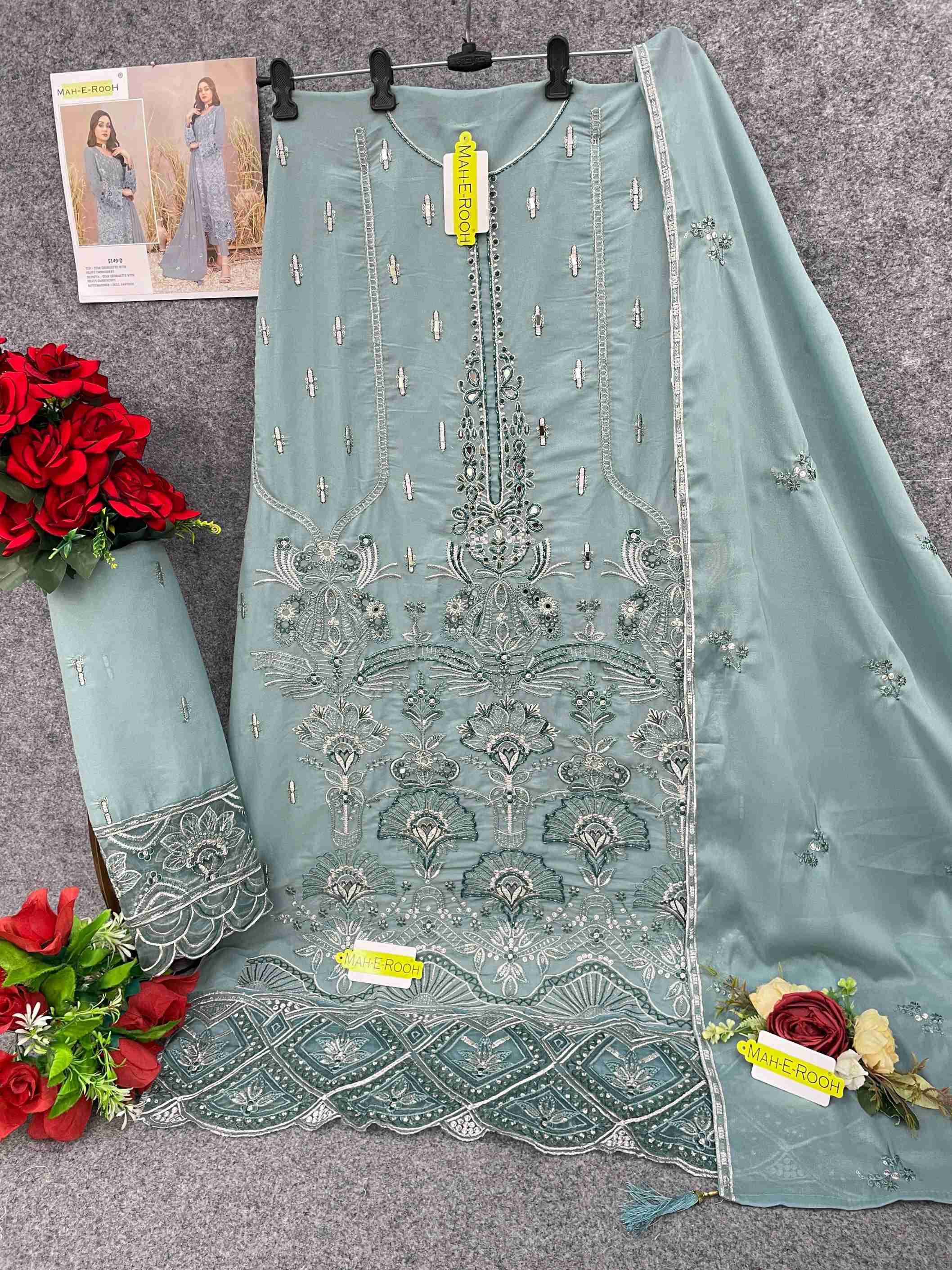 STAR GEORGETTE WITH EMBROIDERY WORK SUIT