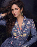 PREMIUM CHINON SILK HEAVY LOOK MULTI THREDS HANDWORK EMBRODARY SUIT