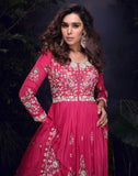PREMIUM CHINON SILK HEAVY LOOK MULTI THREDS HANDWORK EMBRODARY SUIT
