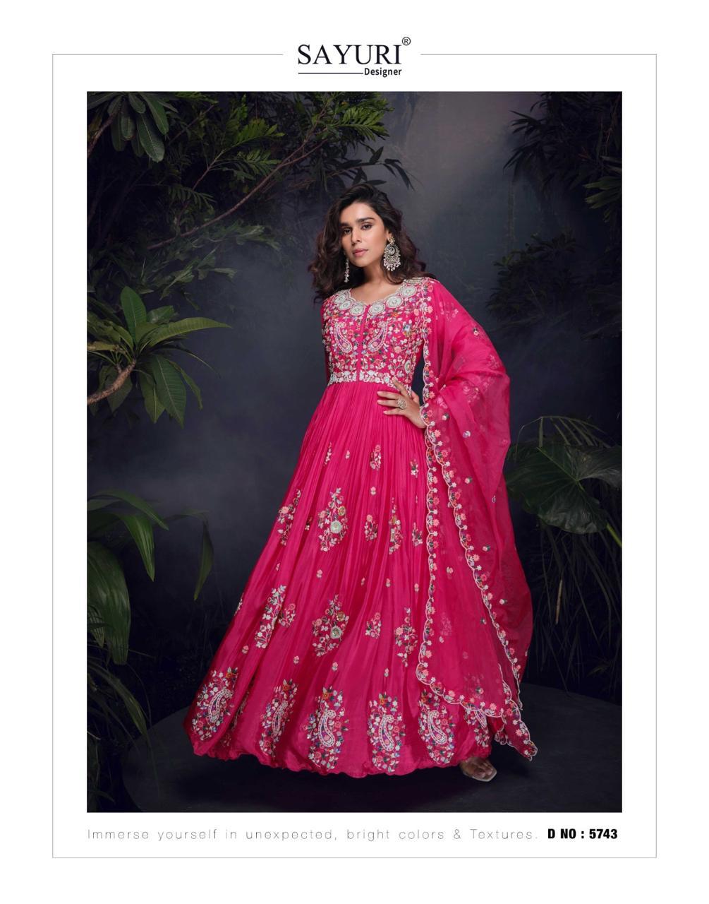 PREMIUM CHINON SILK HEAVY LOOK MULTI THREDS HANDWORK EMBRODARY SUIT