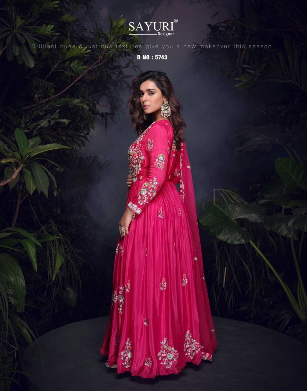 PREMIUM CHINON SILK HEAVY LOOK MULTI THREDS HANDWORK EMBRODARY SUIT