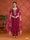 Blooming Vichitra with Heavy Embroidered VISCOSE Thread Jari work Suit