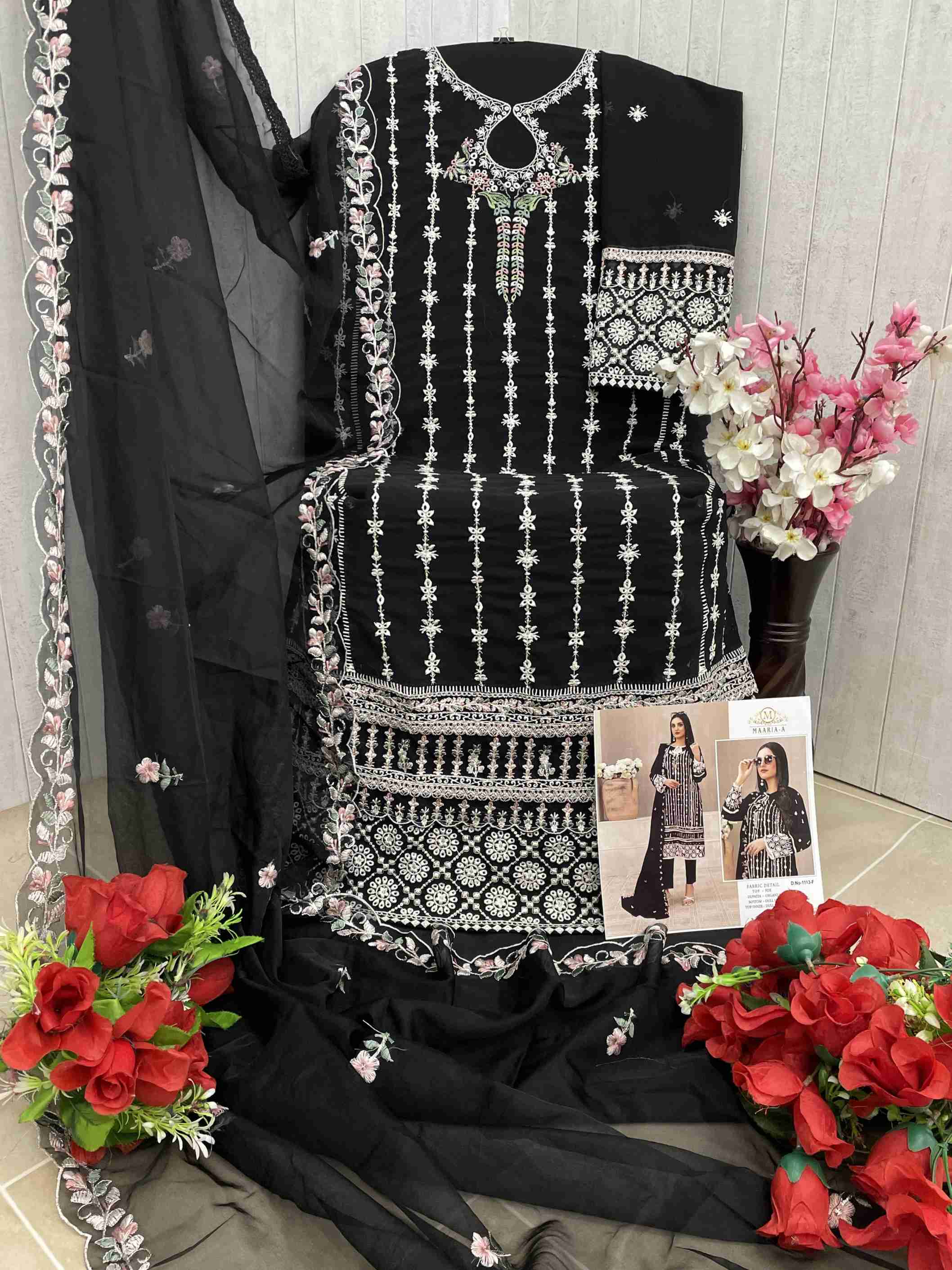 Heavy Fox Georgette With Embroidery Sequence Work Suit