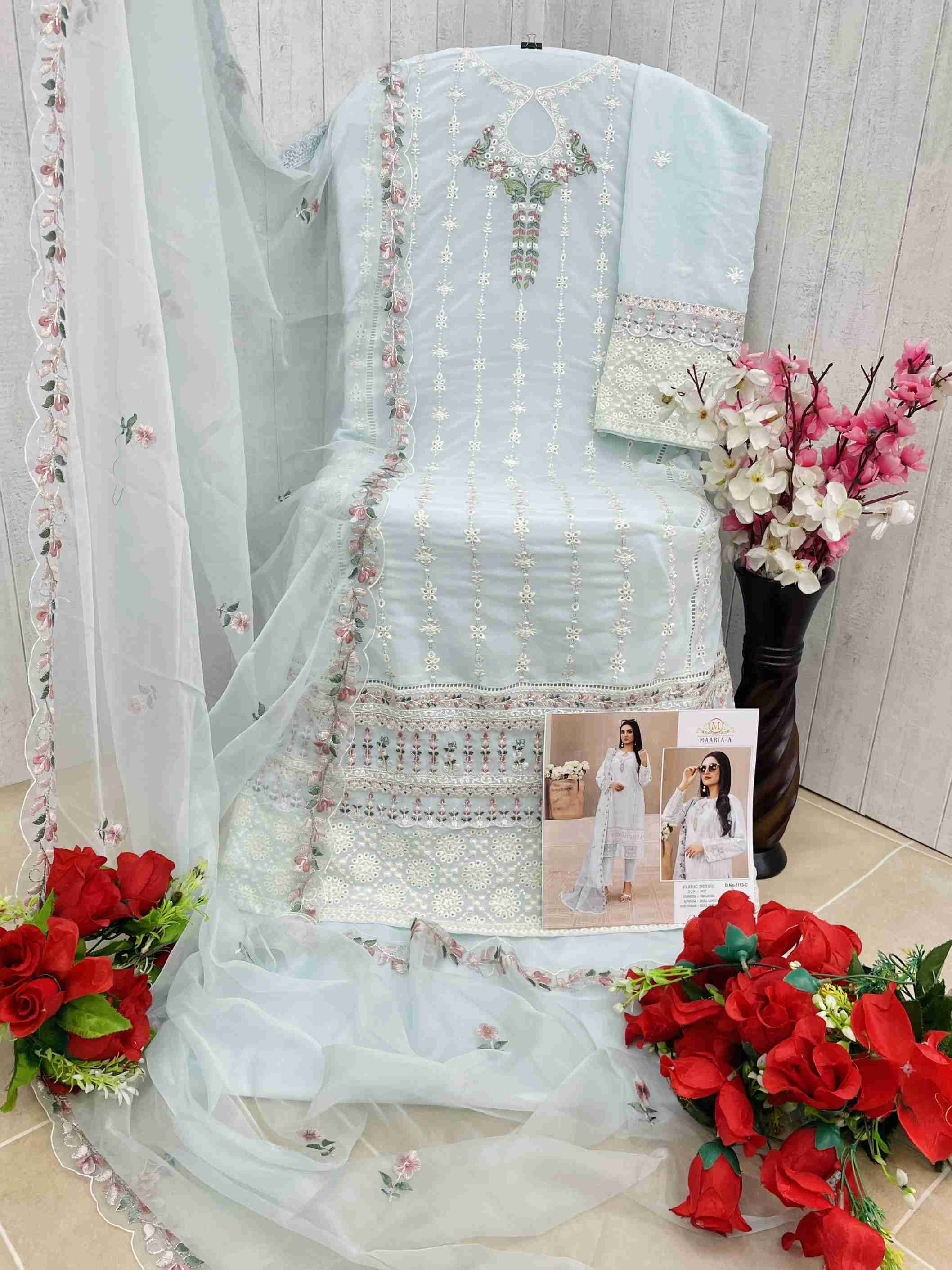 Heavy Fox Georgette With Embroidery Sequence Work Suit