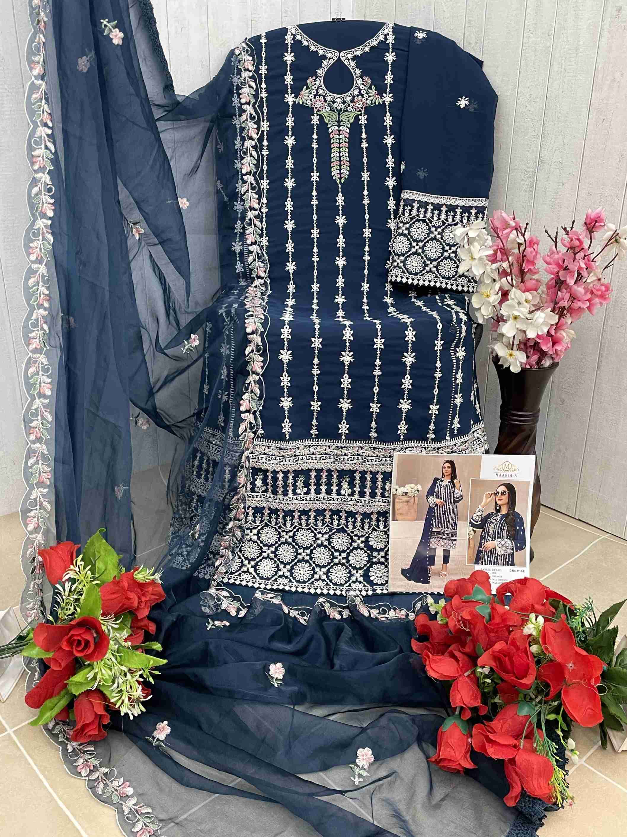 Heavy Fox Georgette With Embroidery Sequence Work Suit