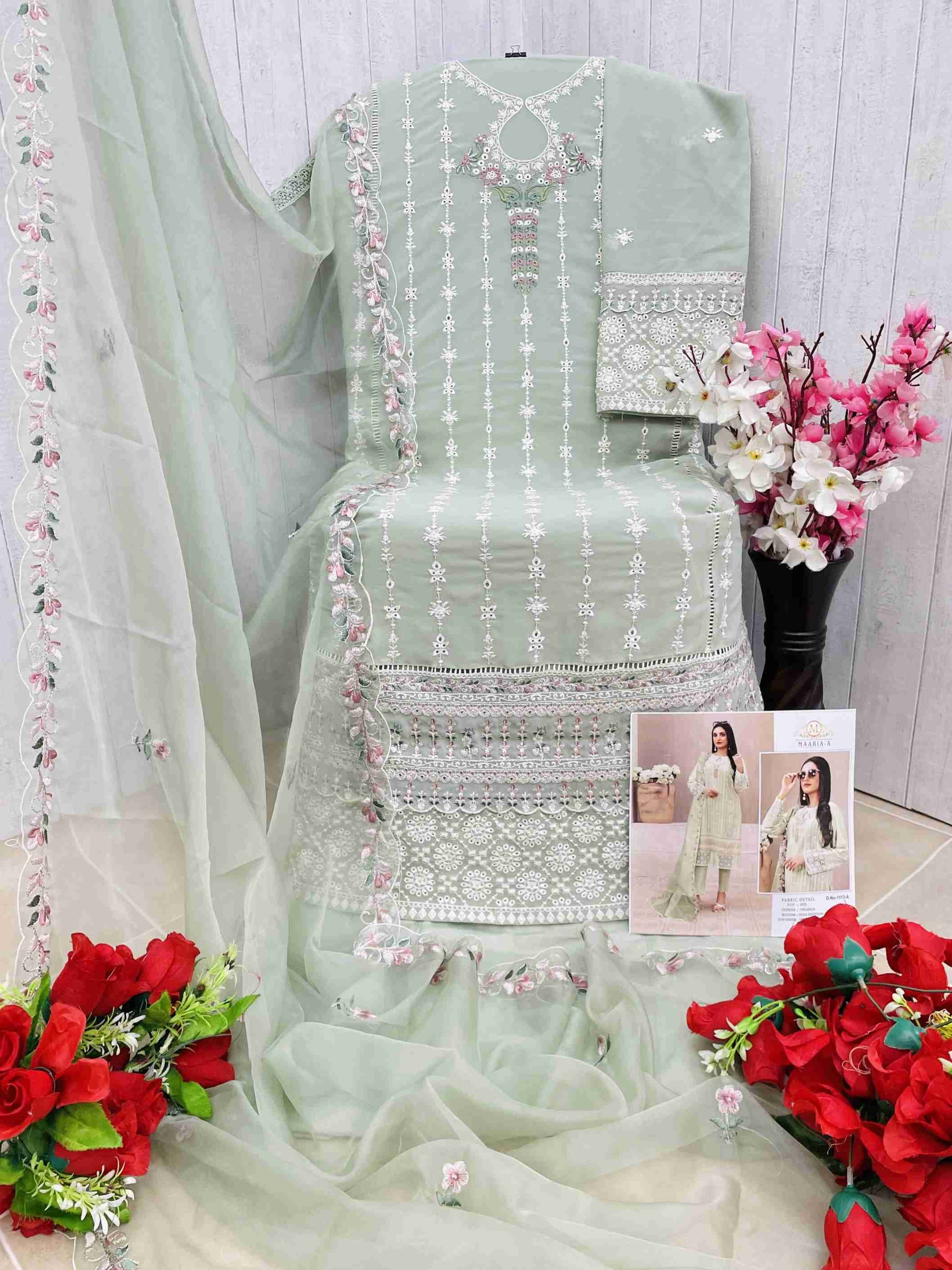 Heavy Fox Georgette With Embroidery Sequence Work Suit