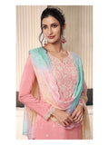 Moonga Silk  With  Sequence Embroidery Fency Thred Work Suit