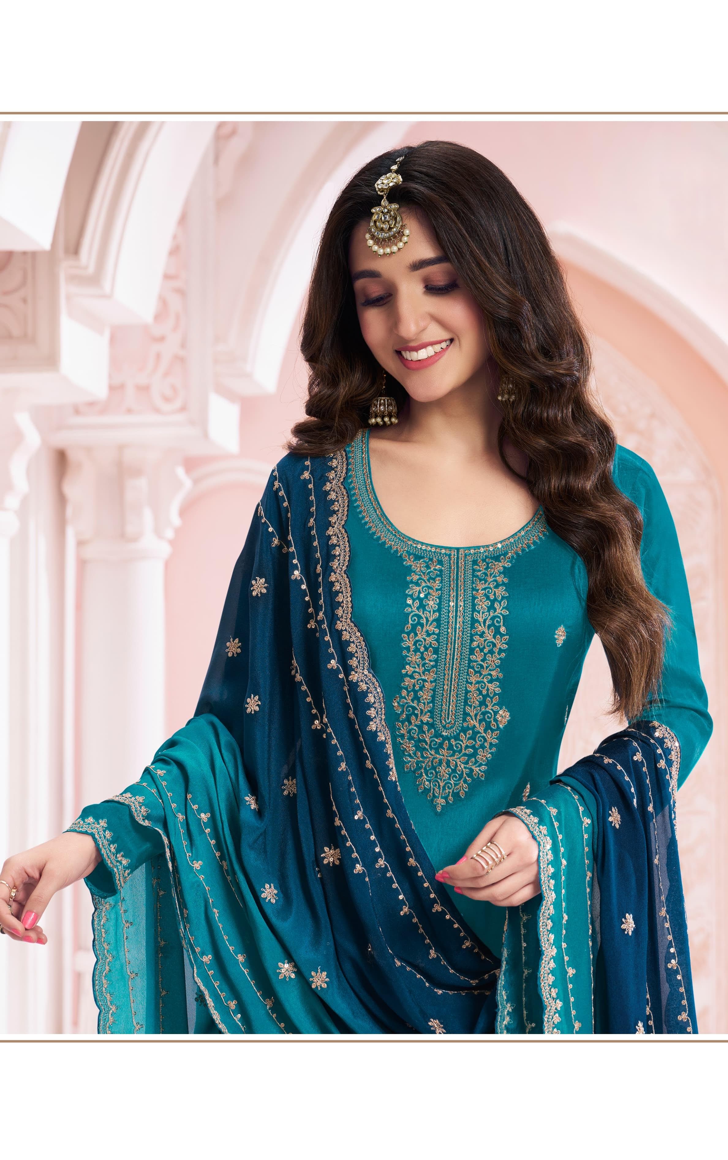 Heavy Embroidery worked Beautiful Salwar Suit