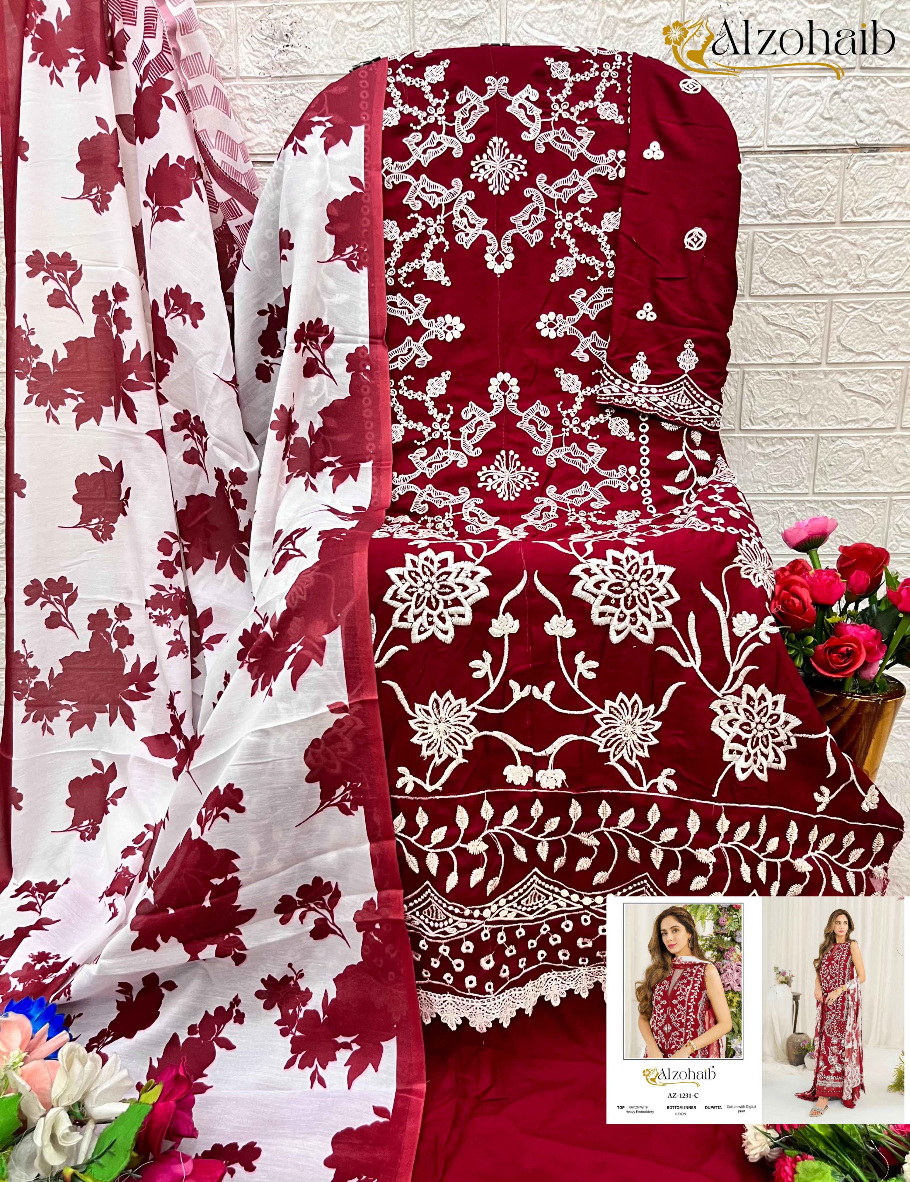 Ryon cotton with Digital Printed work Suit