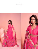 PREMIUM CHINON SILK EMBROIDERED FRONT AND BACK GOWN WITH EMBROIDERED SUIT