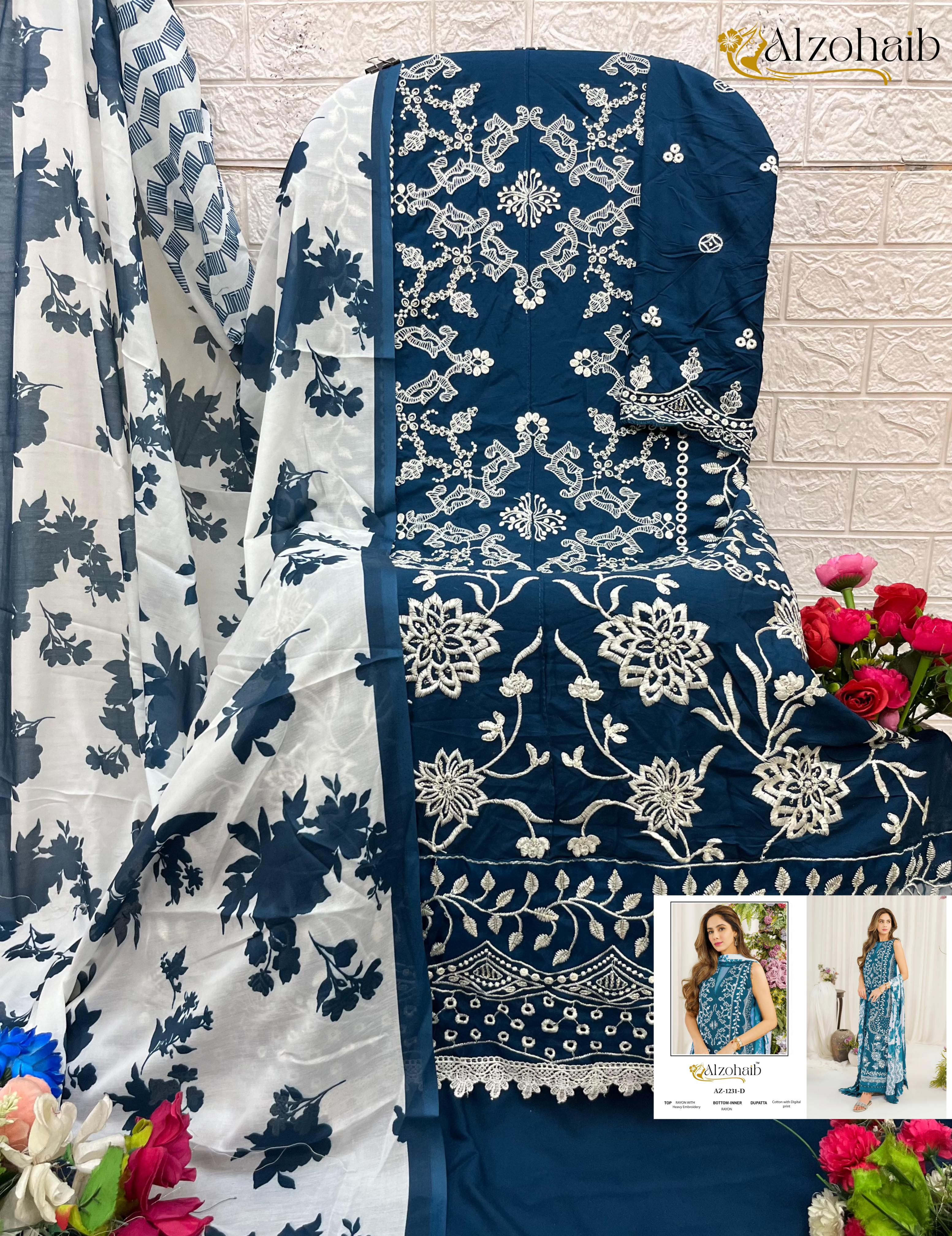 Ryon cotton with Digital Printed work Suit