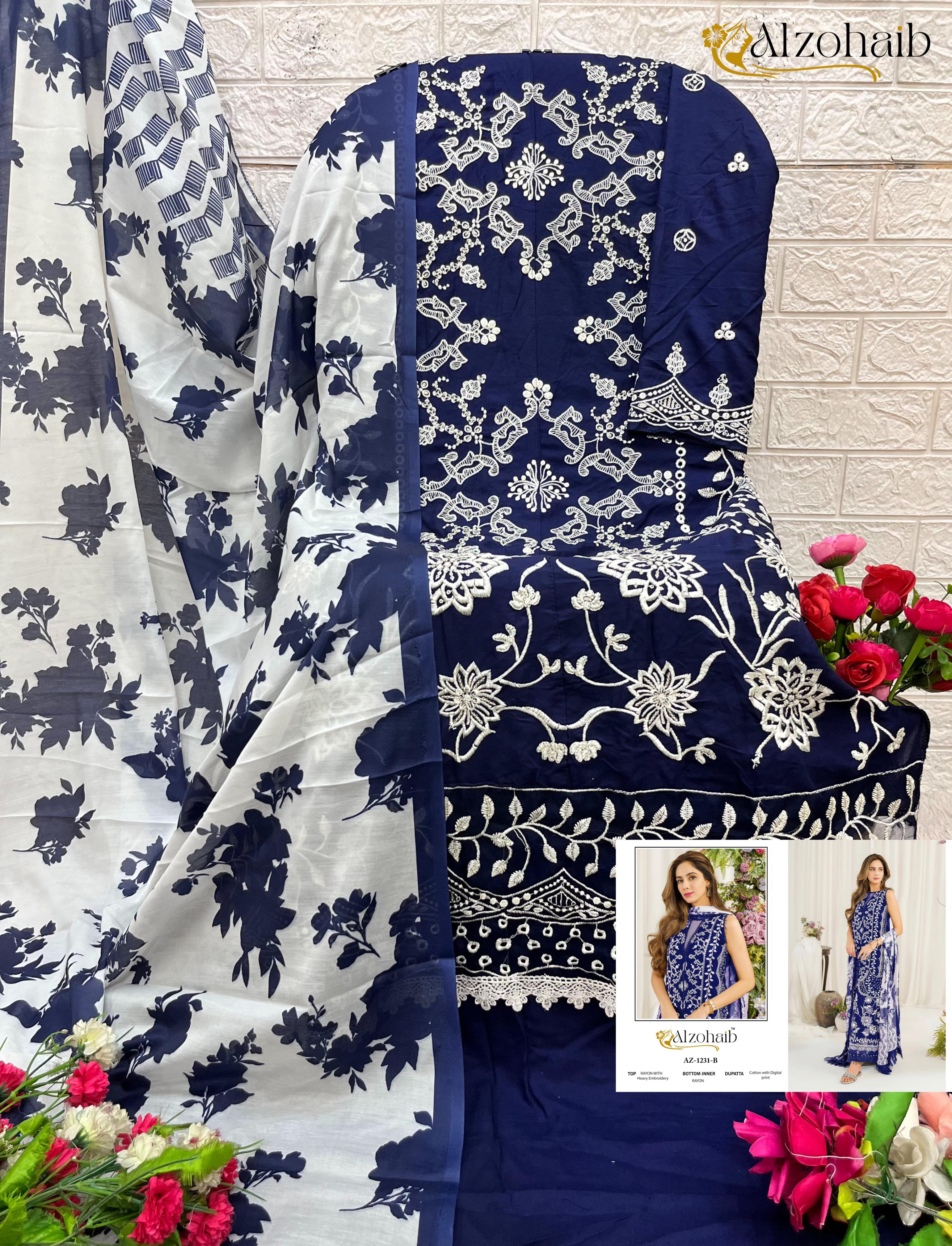 Ryon cotton with Digital Printed work Suit